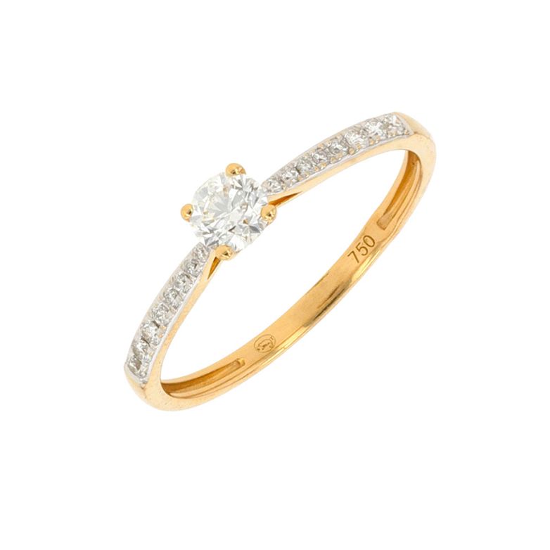 Solitaire diamants 0.35 carat or jaune 1.69g Comme neuf -  reconditionné disponible sur Gemme Les Bijoux